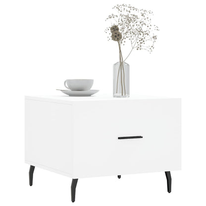 Tavolino da Salotto Bianco 50x50x40 cm in Legno Multistrato | homemem39