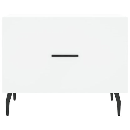Tavolino da Salotto Bianco 50x50x40 cm in Legno Multistrato | homemem39