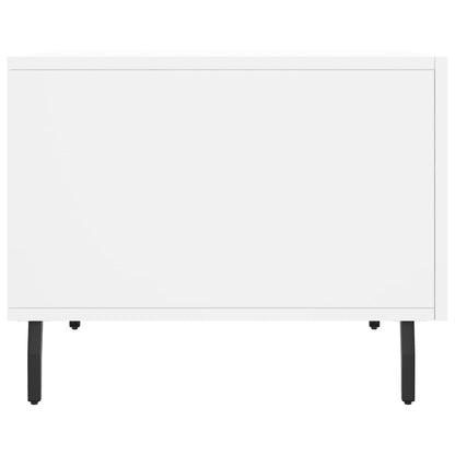 Tavolini da Salotto 2 pz Bianchi 50x50x40 cm Legno Multistrato | homemem39