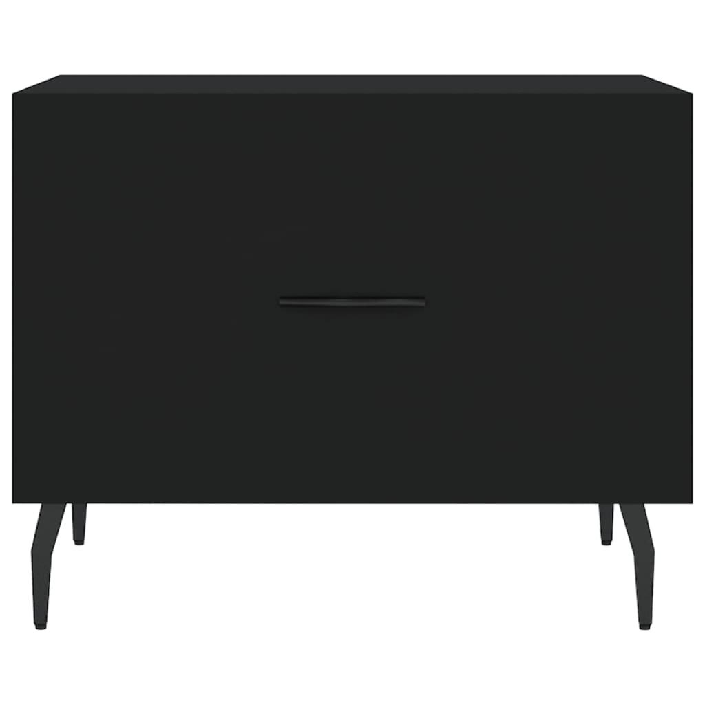 Tavolino da Salotto Nero 50x50x40 cm in Legno Multistrato