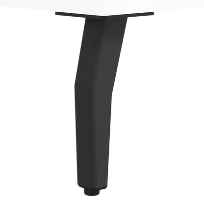 Tavolini Salotto 2pz Bianco Lucido 50x50x40cm Legno Multistrato