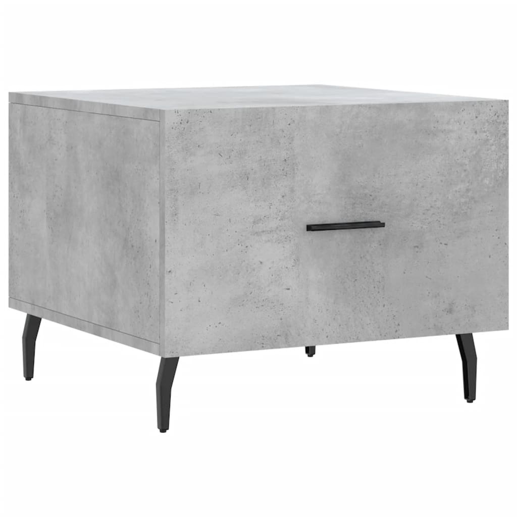 Tavolino Salotto Grigio Cemento 50x50x40 cm Legno Multistrato