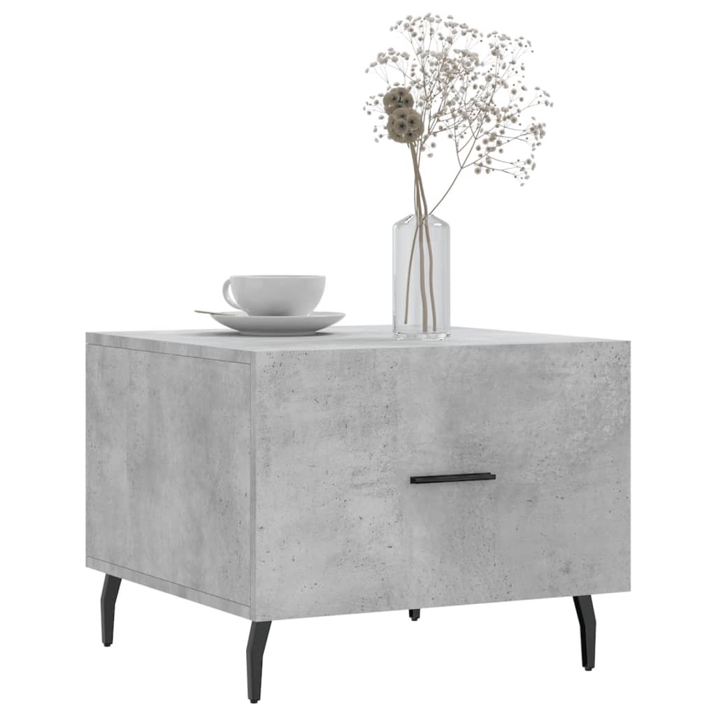 Tavolino Salotto Grigio Cemento 50x50x40 cm Legno Multistrato | homemem39