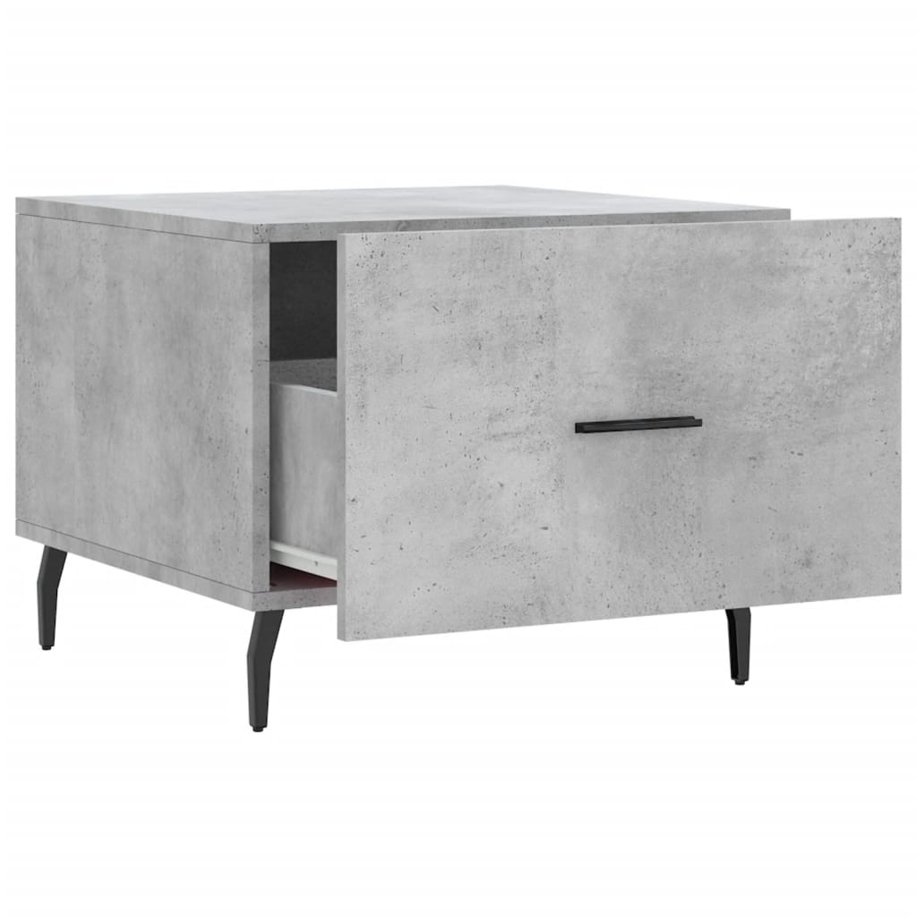 Tavolino Salotto Grigio Cemento 50x50x40 cm Legno Multistrato | homemem39