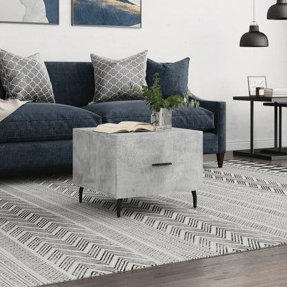 Tavolino Salotto Grigio Cemento 50x50x40 cm Legno Multistrato | homemem39