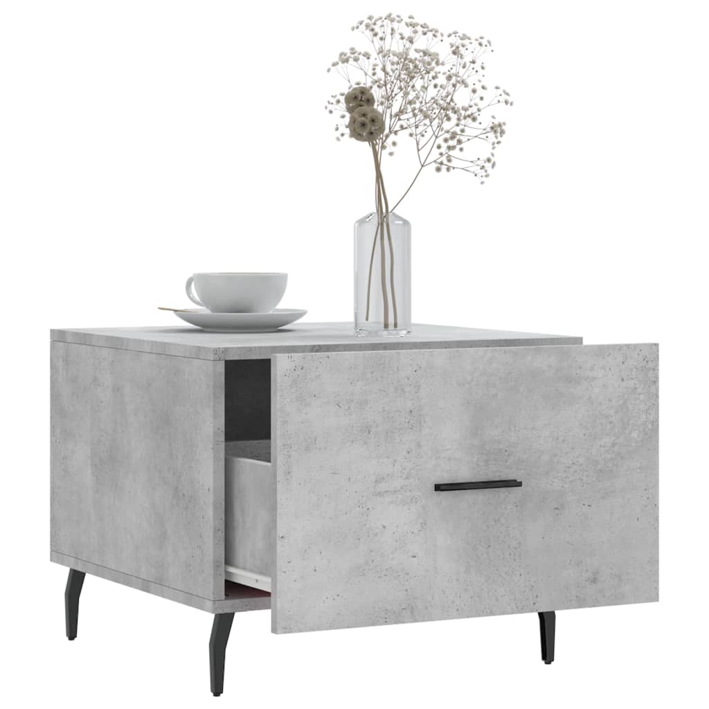 Tavolini Salotto 2pz Grigio Cemento 50x50x40 Legno Multistrato