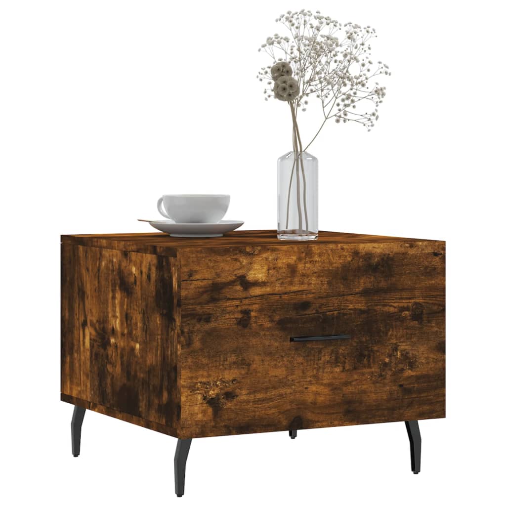 Tavolini Salotto 2 pz Rovere Fumo 50x50x40cm Legno Multistrato | homemem39