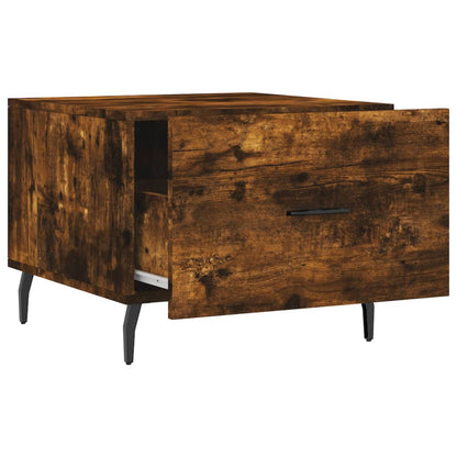 Tavolini Salotto 2 pz Rovere Fumo 50x50x40cm Legno Multistrato