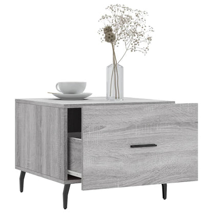 Tavolino da Salotto Grigio Sonoma 50x50x40 cm Legno Multistrato