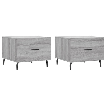Tavolini Salotto 2pz Grigio Sonoma 50x50x40cm Legno Multistrato | homemem39