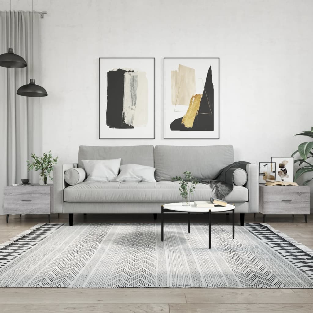 Tavolini Salotto 2pz Grigio Sonoma 50x50x40cm Legno Multistrato | homemem39