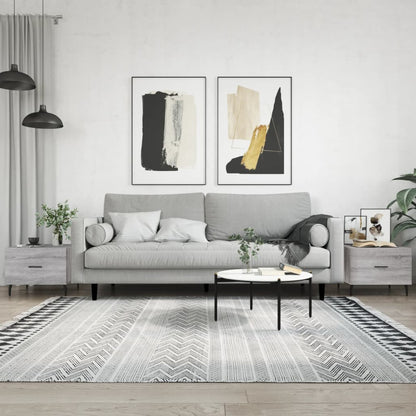 Tavolini Salotto 2pz Grigio Sonoma 50x50x40cm Legno Multistrato | homemem39