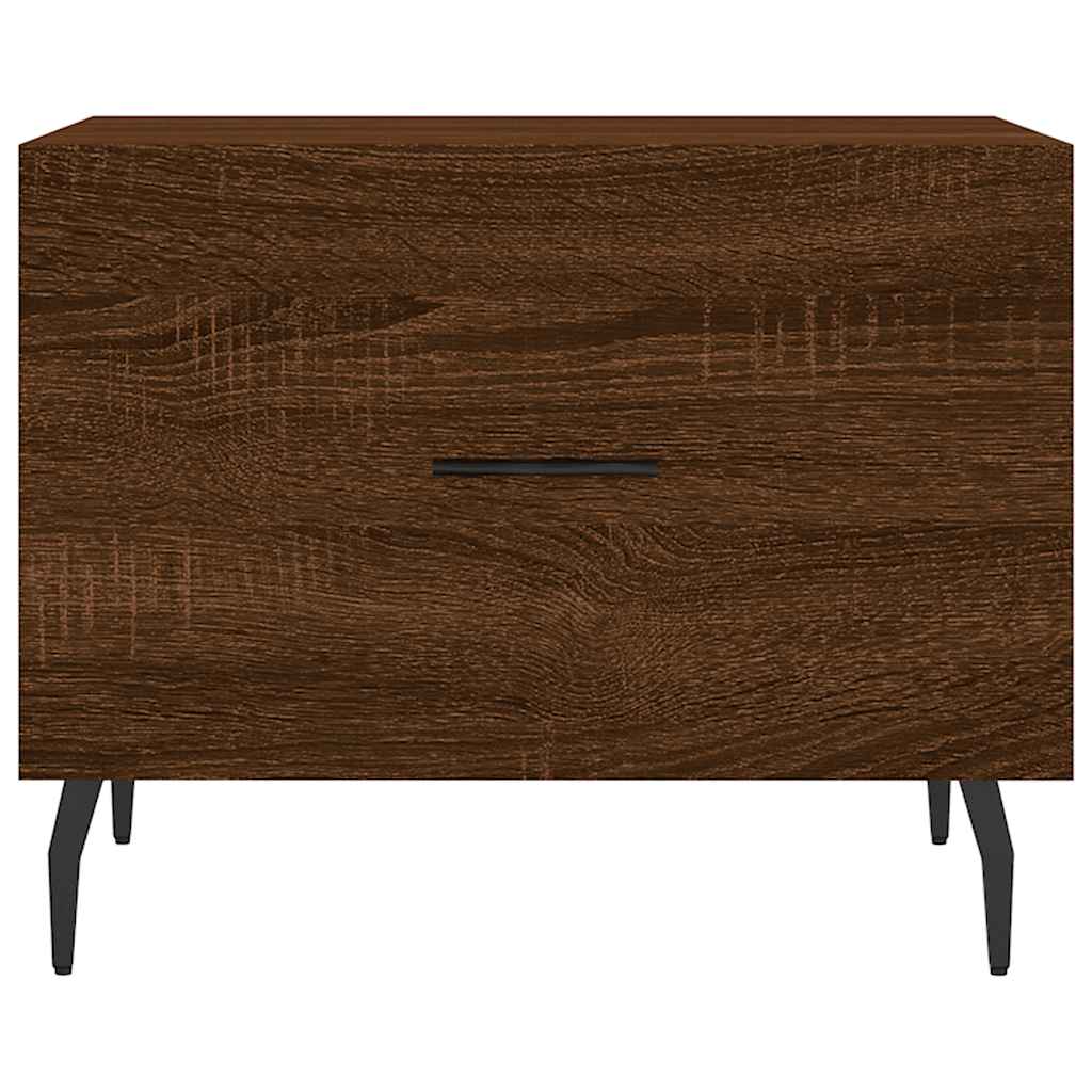 Tavolino da Salotto Rovere Marrone 50x50x40cm Legno Multistrato