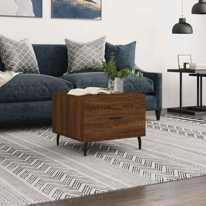 Tavolino da Salotto Rovere Marrone 50x50x40cm Legno Multistrato | homemem39