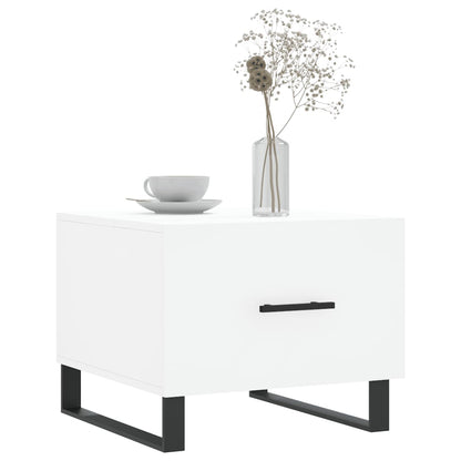 Tavolini da Salotto 2 pz Bianchi 50x50x40 cm Legno Multistrato | homemem39