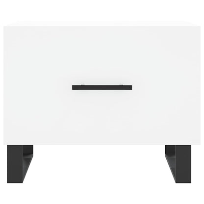 Tavolini da Salotto 2 pz Bianchi 50x50x40 cm Legno Multistrato | homemem39