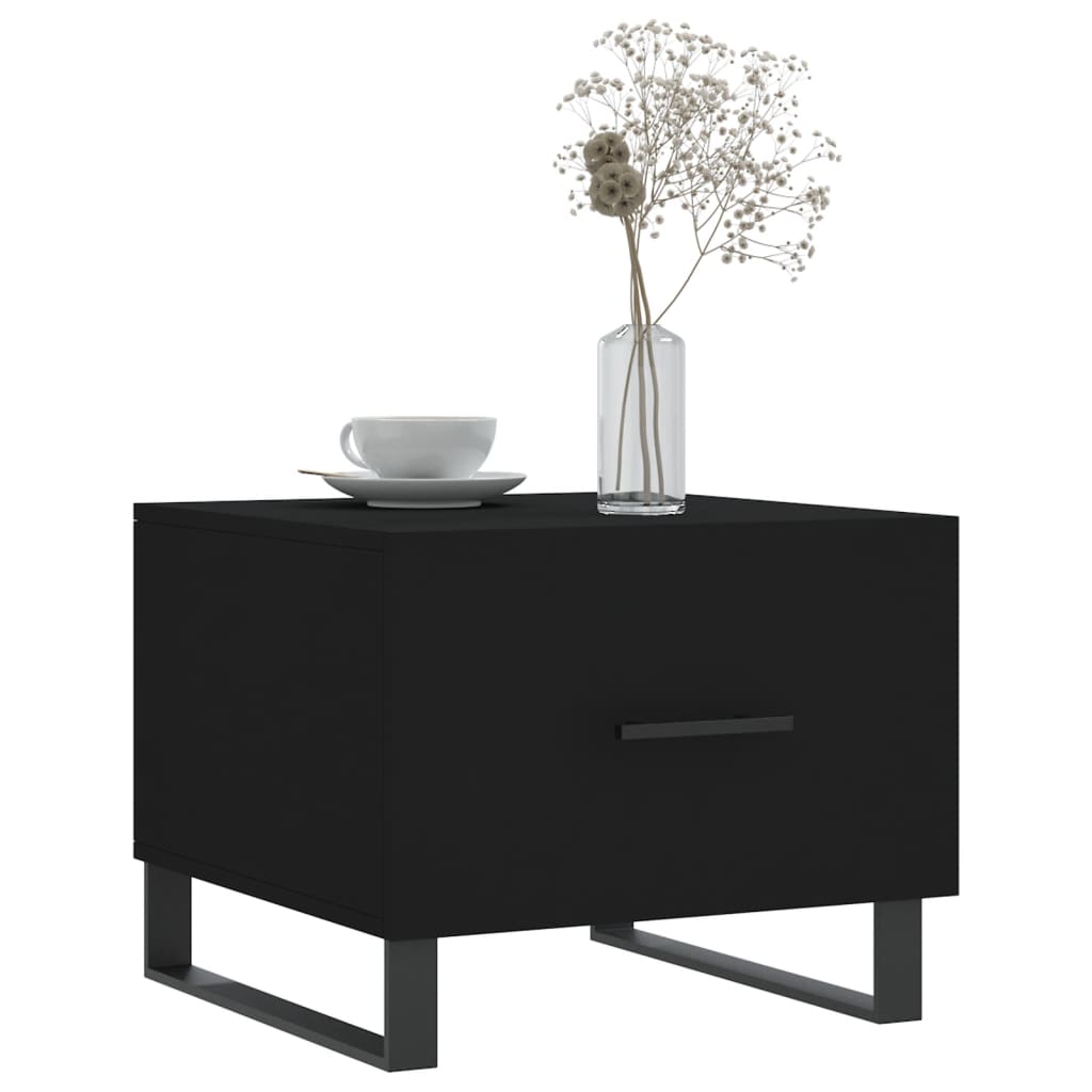 Tavolini da Salotto 2 pz Neri 50x50x40 cm in Legno Multistrato | homemem39