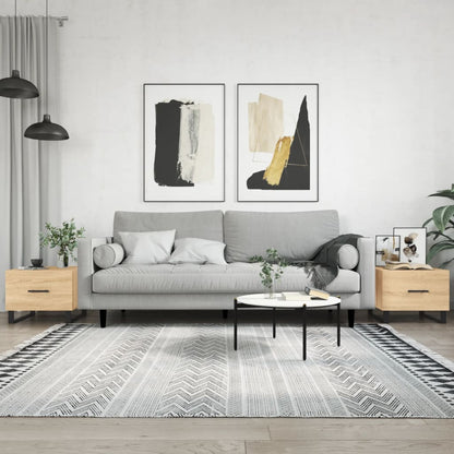 Tavolini Salotto 2pz Rovere Sonoma 50x50x40cm Legno Multistrato | homemem39