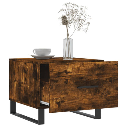 Tavolini Salotto 2 pz Rovere Fumo 50x50x40cm Legno Multistrato