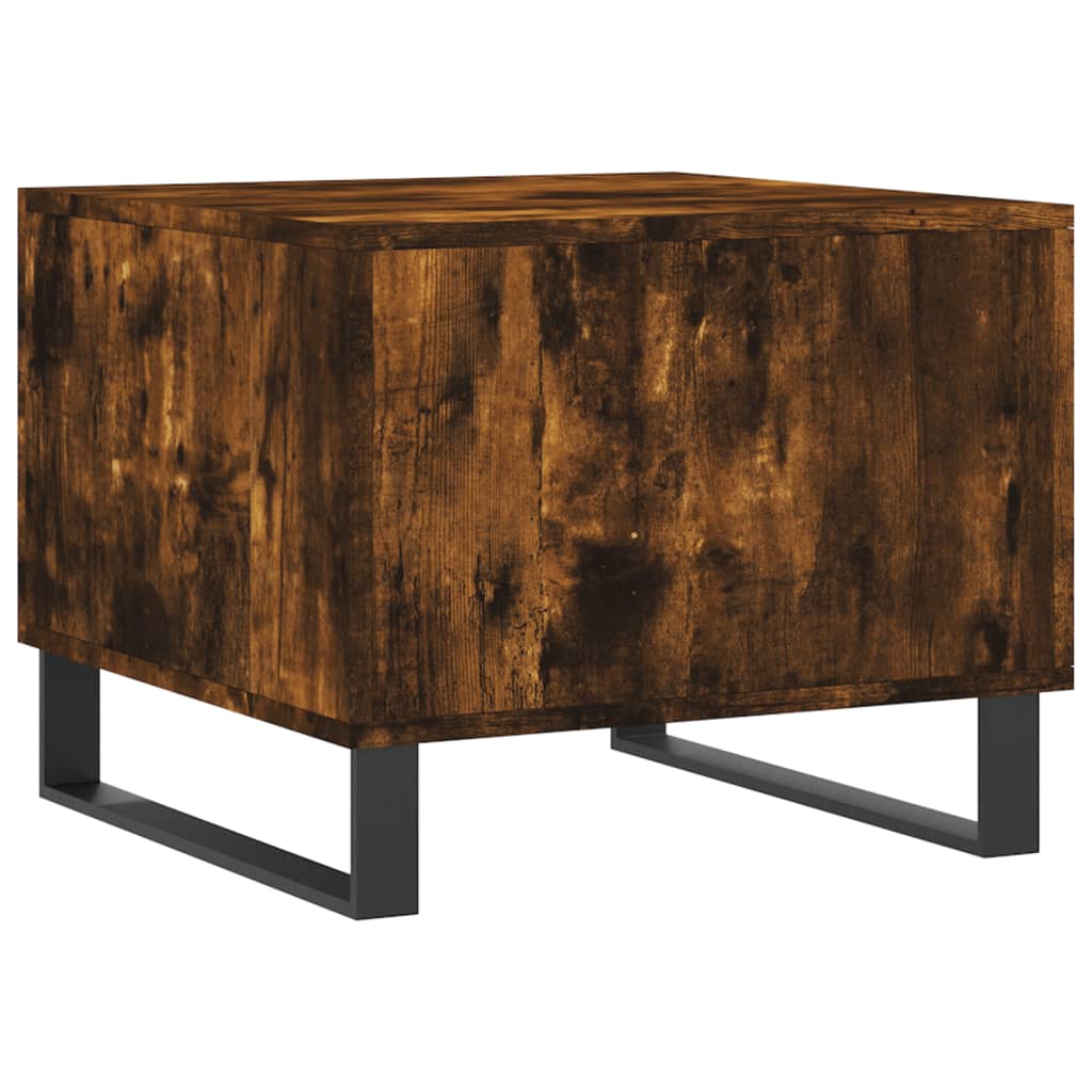 Tavolini Salotto 2 pz Rovere Fumo 50x50x40cm Legno Multistrato