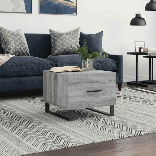 Tavolino da Salotto Grigio Sonoma 50x50x40 cm Legno Multistrato | homemem39