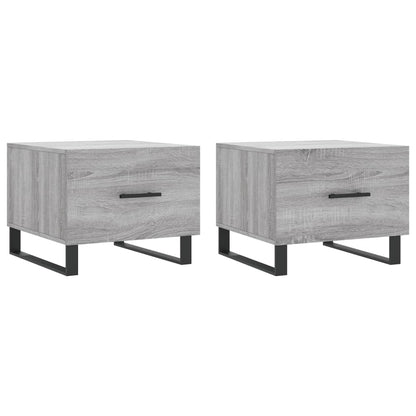 Tavolini Salotto 2pz Grigio Sonoma 50x50x40cm Legno Multistrato | homemem39
