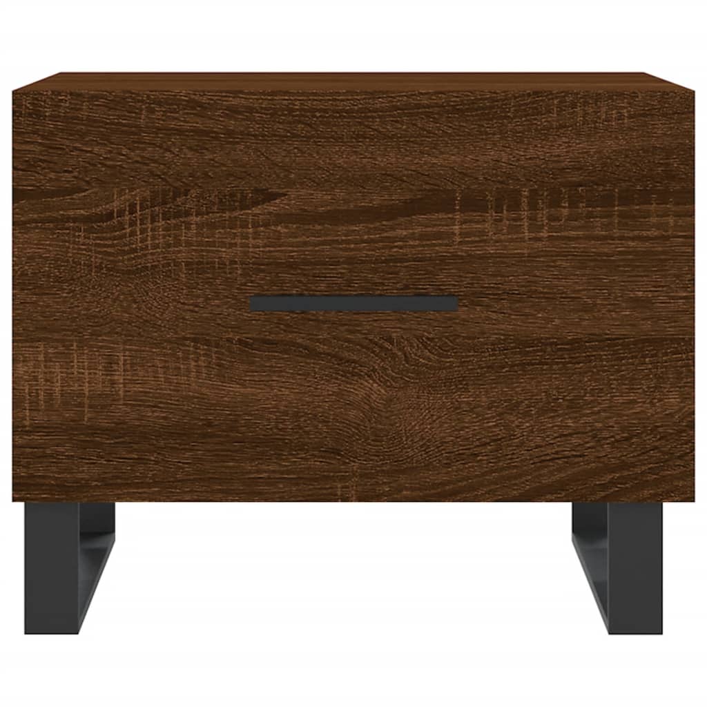 Tavolino da Salotto Rovere Marrone 50x50x40cm Legno Multistrato | homemem39