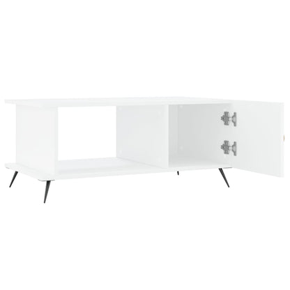 Tavolino da Salotto Bianco 90x50x40 cm in Legno Multistrato