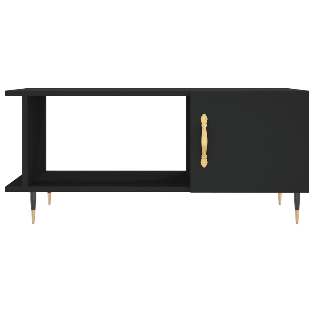 Tavolino da Salotto Nero 90x50x40 cm in Legno Multistrato