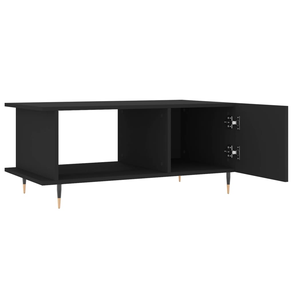 Tavolino da Salotto Nero 90x50x40 cm in Legno Multistrato | homemem39