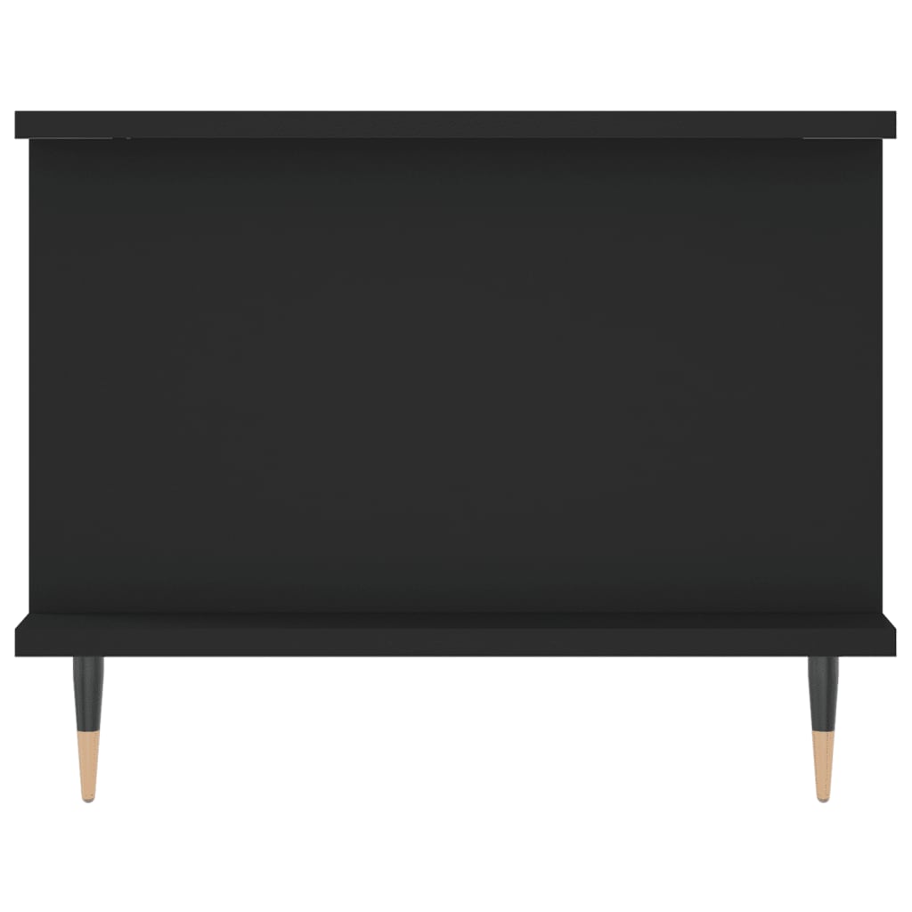 Tavolino da Salotto Nero 90x50x40 cm in Legno Multistrato