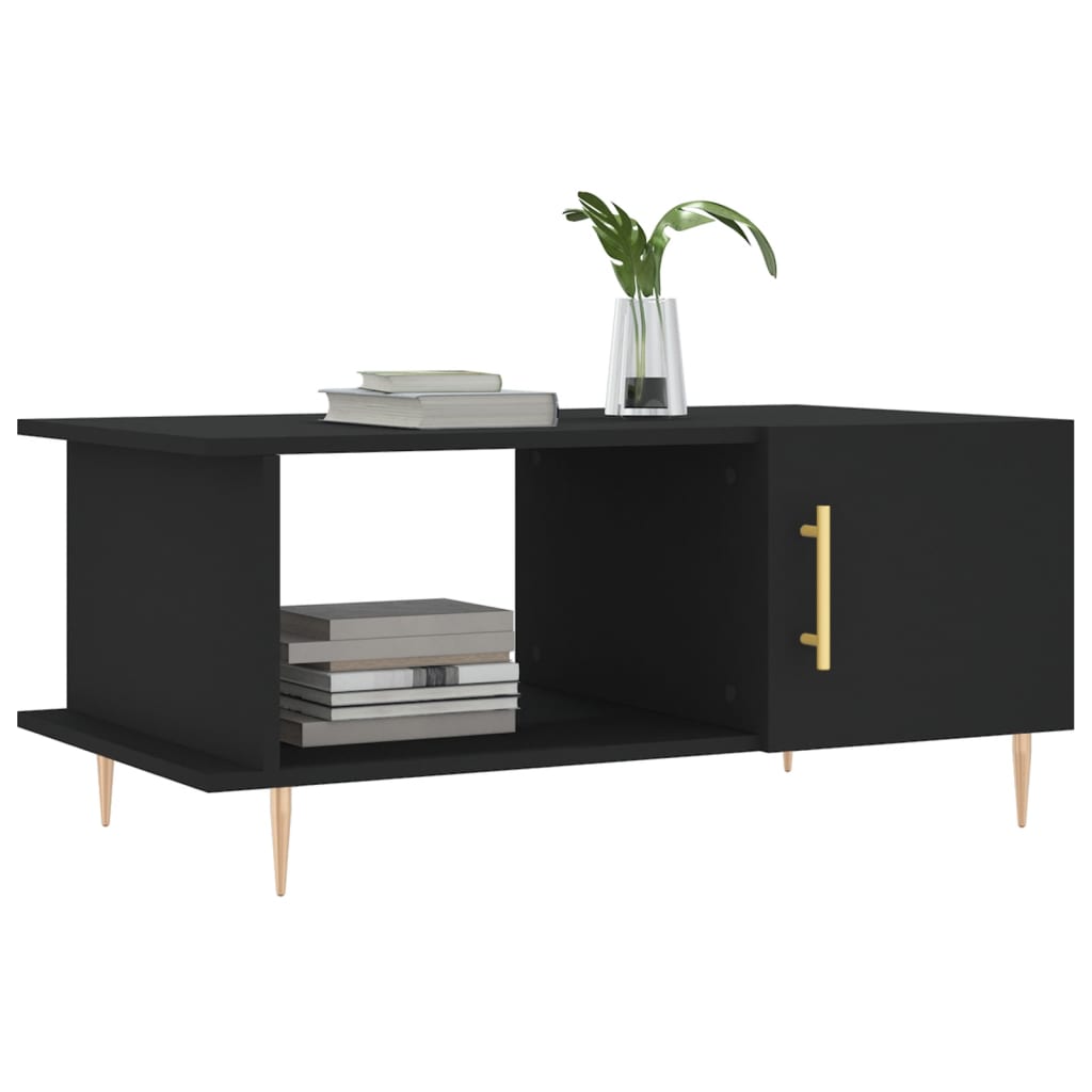 Tavolino da Salotto Nero 90x50x40 cm in Legno Multistrato | homemem39