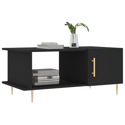 Tavolino da Salotto Nero 90x50x40 cm in Legno Multistrato | homemem39
