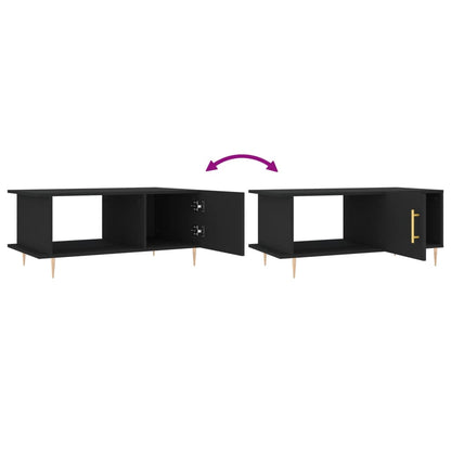 Tavolino da Salotto Nero 90x50x40 cm in Legno Multistrato | homemem39