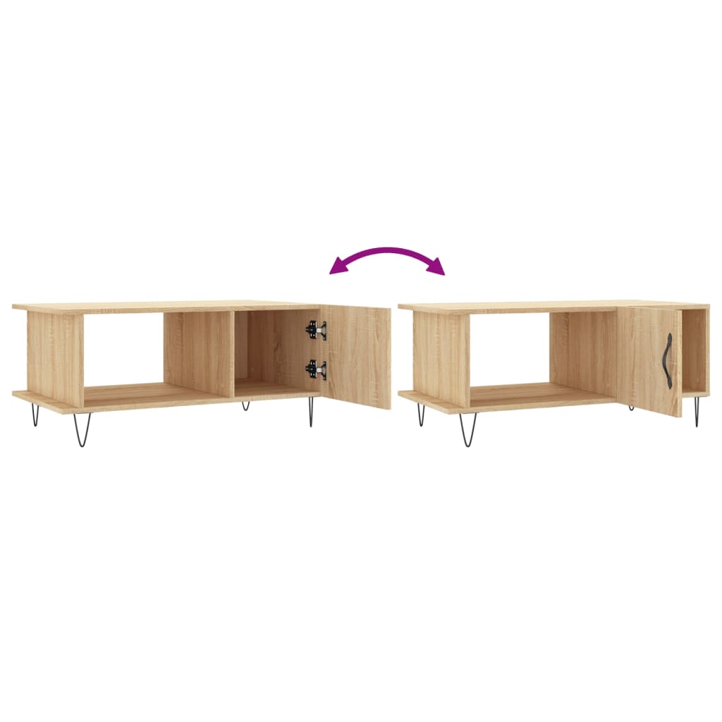 Tavolino da Salotto Rovere Sonoma 90x50x40 cm Legno Multistrato | homemem39