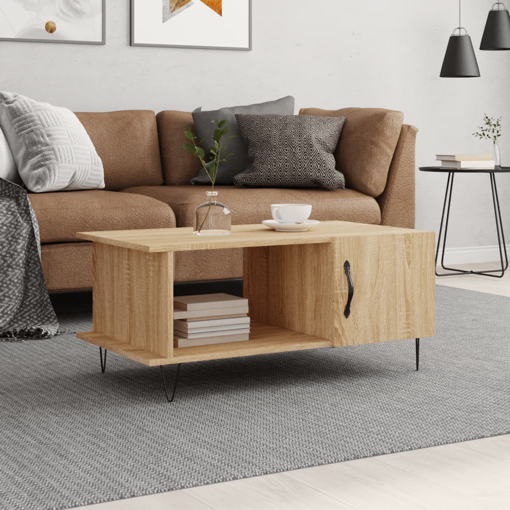 Tavolino da Salotto Rovere Sonoma 90x50x40 cm Legno Multistrato | homemem39