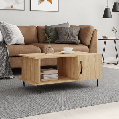 Tavolino da Salotto Rovere Sonoma 90x50x40 cm Legno Multistrato | homemem39