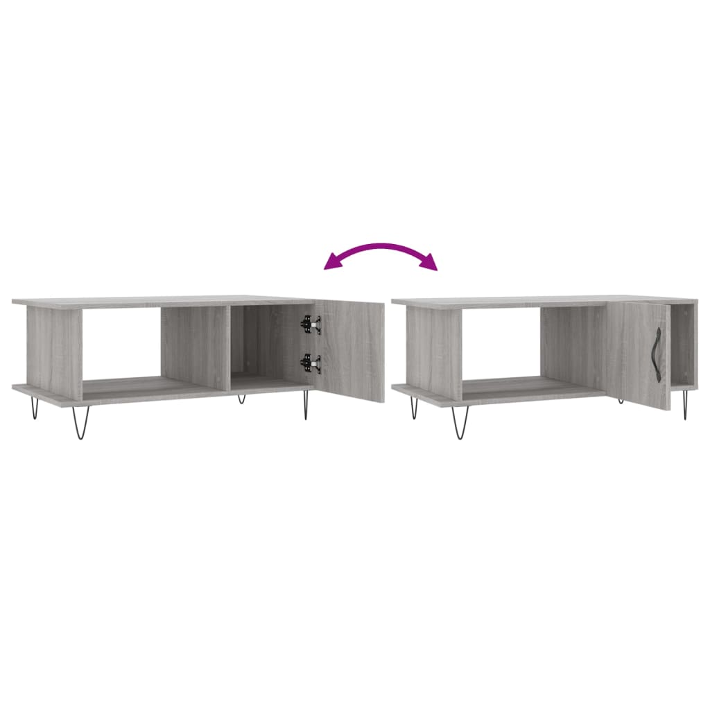 Tavolino da Salotto Grigio Sonoma 90x50x40 cm Legno Multistrato | homemem39