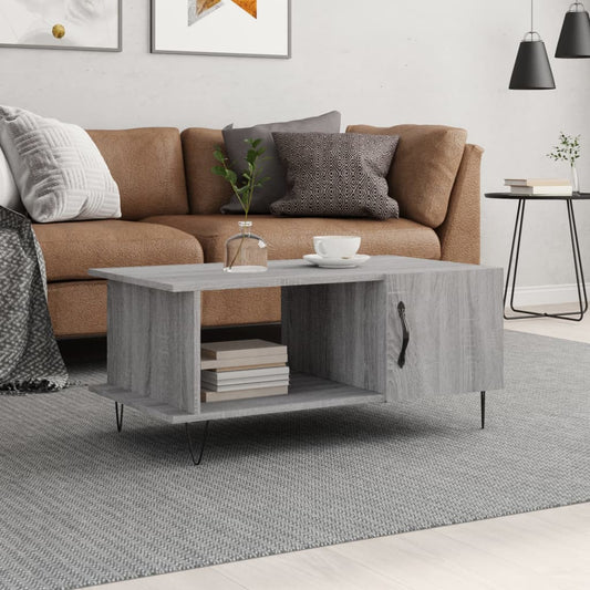 Tavolino da Salotto Grigio Sonoma 90x50x40 cm Legno Multistrato | homemem39