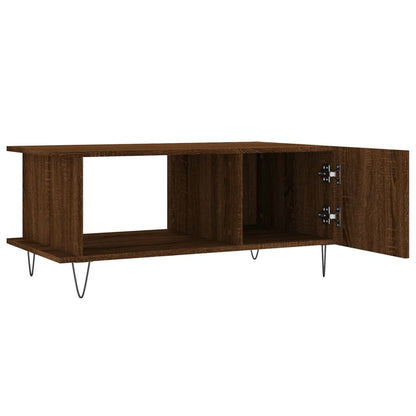 Tavolino da Salotto Rovere Marrone 90x50x40cm Legno Multistrato | homemem39
