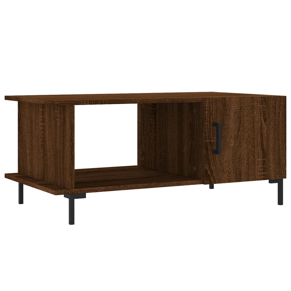 Tavolino da Salotto Rovere Marrone 90x50x40cm Legno Multistrato | homemem39