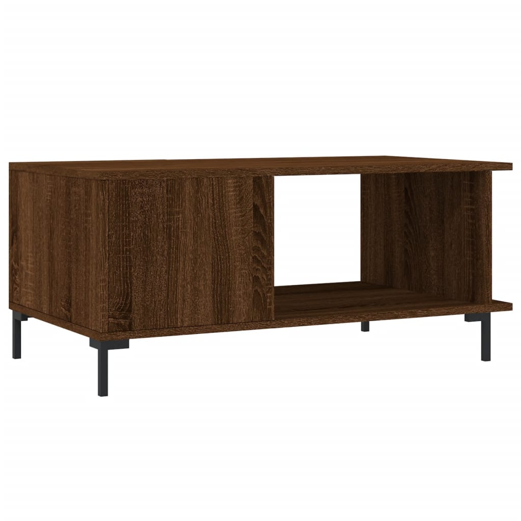 Tavolino da Salotto Rovere Marrone 90x50x40cm Legno Multistrato | homemem39