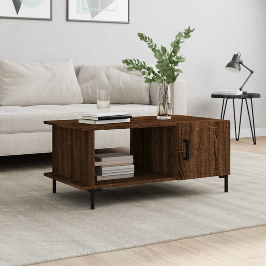 Tavolino da Salotto Rovere Marrone 90x50x40cm Legno Multistrato | homemem39