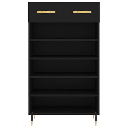 Scarpiera Nera 60x35x105 cm in Legno Multistrato - homemem39