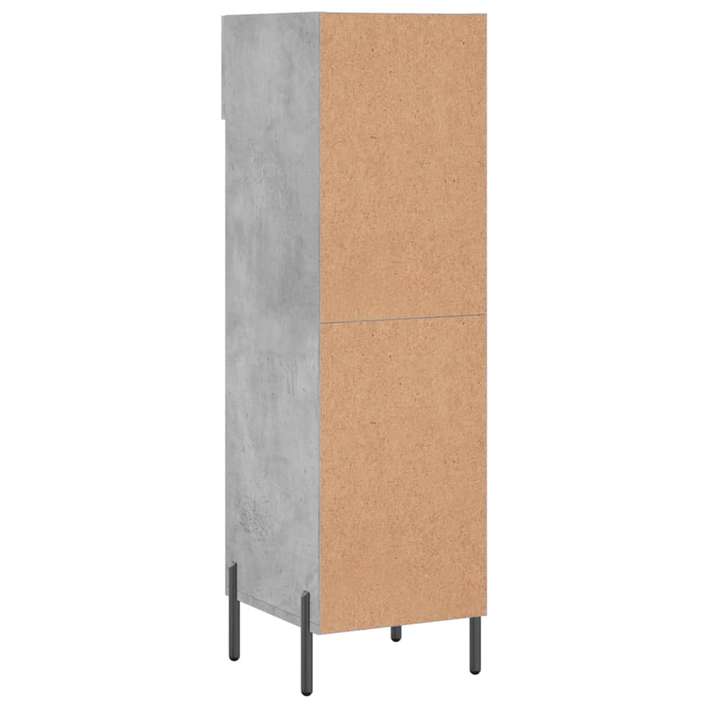 Scarpiera Grigio Cemento 30x35x105 cm in Legno Multistrato - homemem39