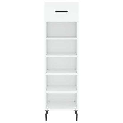 Scarpiera Bianca 30x35x105 cm in Legno Multistrato - homemem39