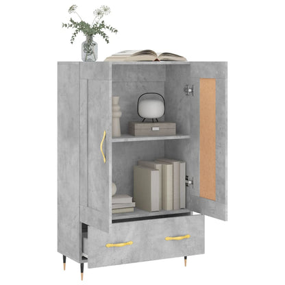 Credenza Grigio Cemento 69,5x31x115 cm in Legno Multistrato