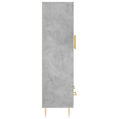 Credenza Grigio Cemento 69,5x31x115 cm in Legno Multistrato