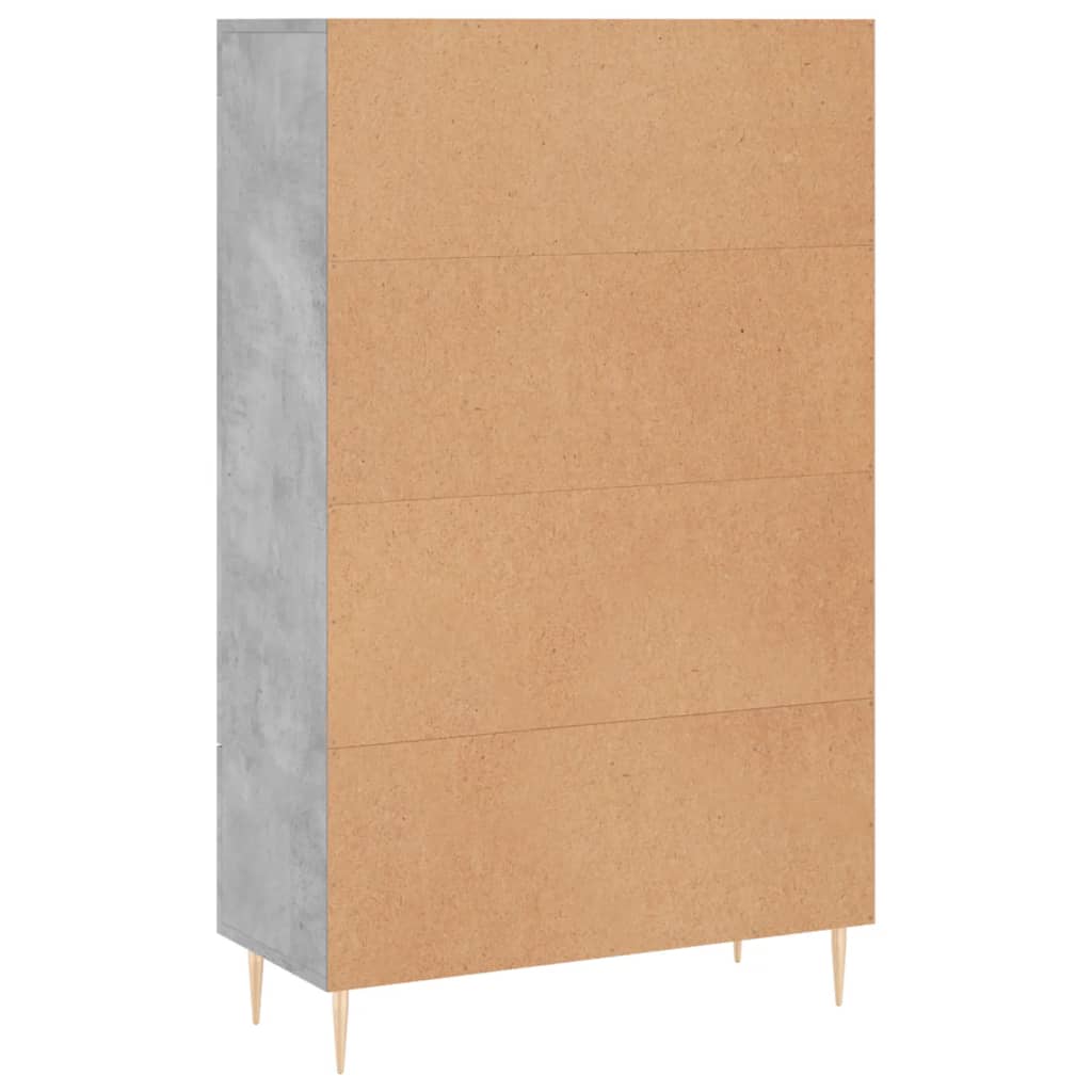 Credenza Grigio Cemento 69,5x31x115 cm in Legno Multistrato