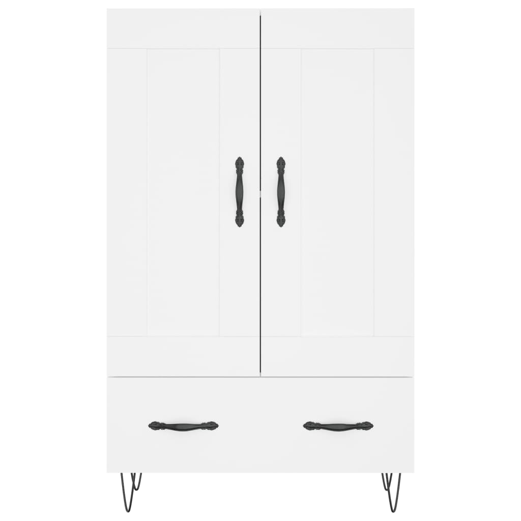 Credenza Bianca 69,5x31x115 cm in Legno Multistrato